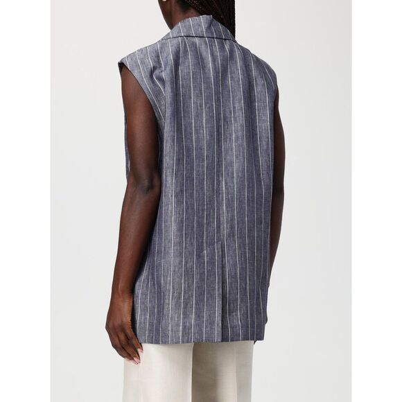 'S Max Mara Waistcoat Woman Blue